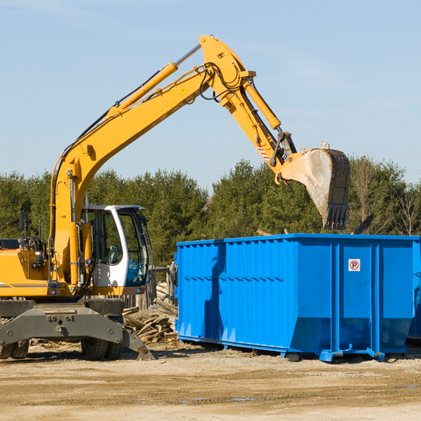 what size residential dumpster rentals are available in Pope Valley California